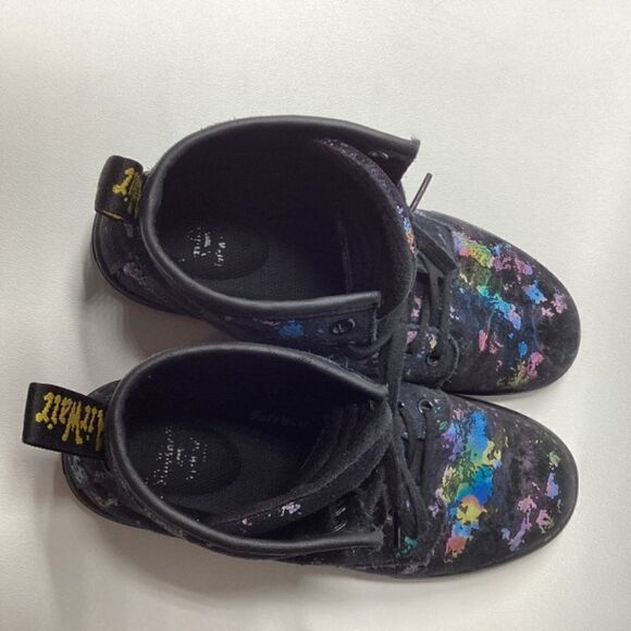 Dr Marten Sheridan rainbow suede boot Size 7 black and dyed blue & pink Unisex - Picture 7 of 10